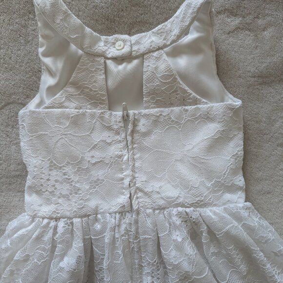 Girls floral lace dress white - Picture 5 of 8